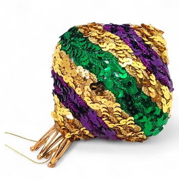 NEW!! Gold Sequin Ornament 4" x 5.25"