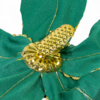 Green Velvet Ornament w Clip 8.5"