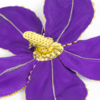 NEW!! Purple Velvet Ornament w Clip 8.5"
