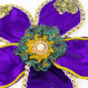 NEW!! Purple Velvet Ornament w Clip 8.5"