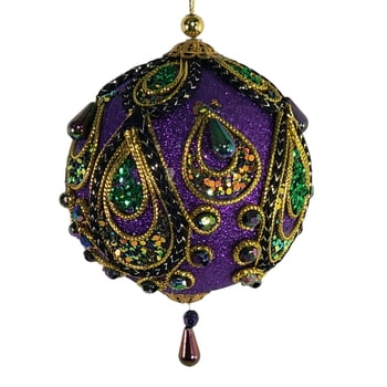 3.5" Purple Sparkle Ornament