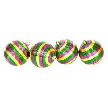 3.25" Stripped Mardi Gras Ornaments (Fall 2026 shipping)