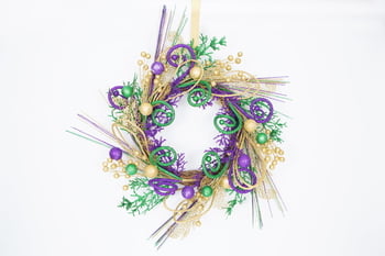 20" Mardi Gras Loops Wreath
