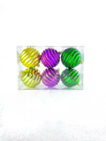 NEW!! BX of 6 Asst Round Ornament 3"