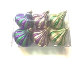 NEW!!! 3.25" Box of 6 Onion Shaped Ornaments