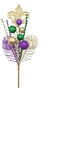 NEW!! 24" Fleur de Lis w Berries and Peacock Leaves