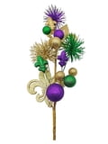 NEW!! 30" Pom Pom Spray w Fleur De Lis, Balls