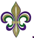 NEW!! 18" MDF PGG Glitter Fleur de Lis