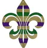 NEW!! 18" MDF Glitter Fleur de Lis