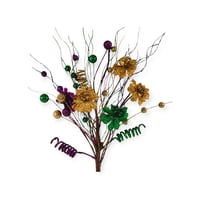 NEW!! 24"Glitter Stem w Swirls,Berries, Flowers