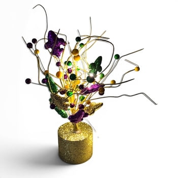 New!! 12.75" Lighted Mardi Gras Centerpiece (Fall 2026 shipping)