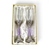 New!! 13.5" Set of 2 Purple Enamel Stem Champagne Flutes (Fall 2026 shipping)