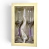 New!! 13.5" Set of 2 Purple Enamel Stem Champagne Flutes (Fall 2026 shipping)