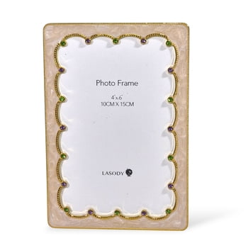New!! 4x6 Curvy Photo Frame w Crystals (Fall 2026 shipping)