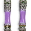 New!! 13.5" Set of 2 Purple Enamel Knives (Fall 2026 shipping)