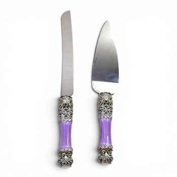 New!! 13.5" Set of 2 Purple Enamel Knives (Fall 2026 shipping)