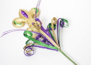 24" PGG Fleur de Lis Stem w Curly Accents