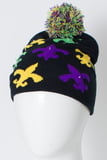 Fleur de Lis Knit Hat