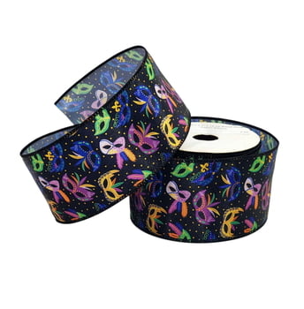 NEW!! Masks Galore Wired Ribbon 2.5" x 10 YD