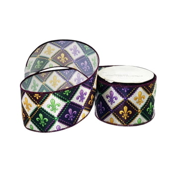 NEW!! Criss Cross FDL WIRED Ribbon 2.5" x 10 yd