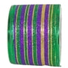 New!! 2.5" X 10' PGG Glitter Striped Ribbon (Fall 2026 shipping)
