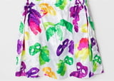12" Feather and Mask Pattern Children Skirt sz 6-8