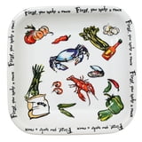 6.5"Square Make a Roux Collection "Everything" Plate