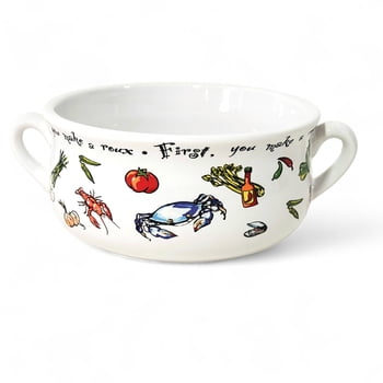 7" X 2.75" X 5.5" Double Handled Gumbo Bowl, First You Make A Roux&nbsp;
