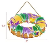 8" x 5.3" MDF King Cake Ornament