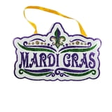 NEW!! 7.5" x 8" Jeweled Mask w Fleur De Lis Magnet