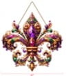 NEW!! 8" x 8" Fancy Fleur de Lis Magnet and Ornament