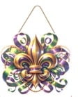 NEW!! 7.5" X 8" Ribbon Fleur de Lis Magnet and Ornament