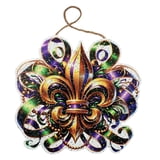 NEW!! 7.5" X 8" Ribbon Fleur de Lis Magnet and Ornament