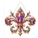 NEW!! 20" X 20" Fancy Fleur de Lis