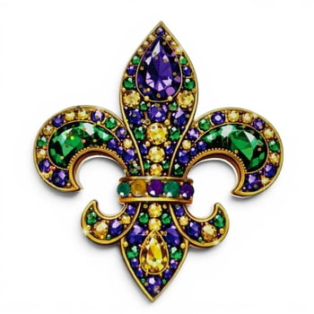 New!! 3" Diamond Fleur de Lis Magnet