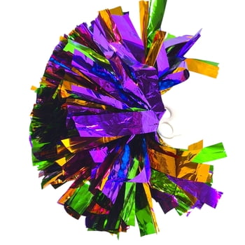New!! 8" Thick Mardi Gras Tinsel Pom Pom (Fall 2026 shipping)
