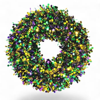 New!! 18" Octagon PGG Tinsel Garland Wreath (Fall 2026 shipping)
