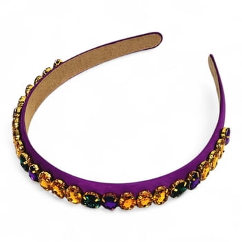 Narrow Purple Headband w PGG Rhinestones