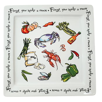 Large Square Platter/First You Make a Roux