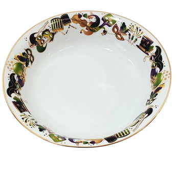 13" All Things Mardi Gras Serving Bowl