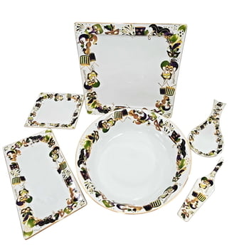 13" All Things Mardi Gras Serving Bowl