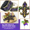 New!! 2.5" X 10' Wired Black Fleur de Lis Ribbon (Fall 2026 shipping)