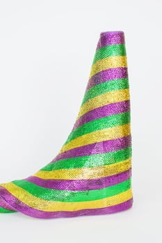 21" X 10 Metallic Striped Mardi Gras Mesh