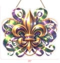 NEW!!!18.5" X 9.5" Ribbon Fleur de Lis