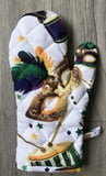 7" x 13" All Things Mardi Gras Oven Mitt