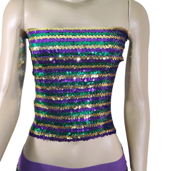 PGG Narrow Stripe Strapless Top