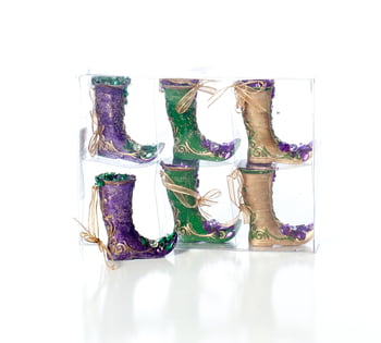 3" MARDI GRAS BX OF 6 RIDING BOOTS