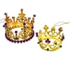 New!! 3.25" X 2.25" Gold Metal Crown w Stones (Fall 2026 shipping)