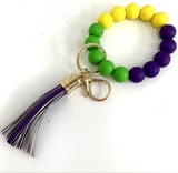3.5" D PGG KEYHOLDER W BEADS
