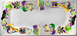13" x 6.75" All Things Mardi Gras Rectangular Tray